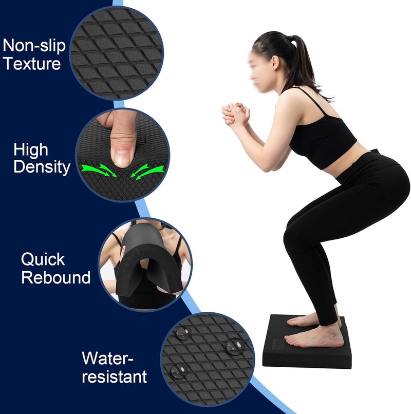 StrongTek Professional Foam Exercise Balance Pad - 15.8" x 13" x 2", High-Density TPE Foam Knee Pad, Non-Slip & Water-Resistant, for Balance Training, Physical Therapy, Yoga, and More - Image 3